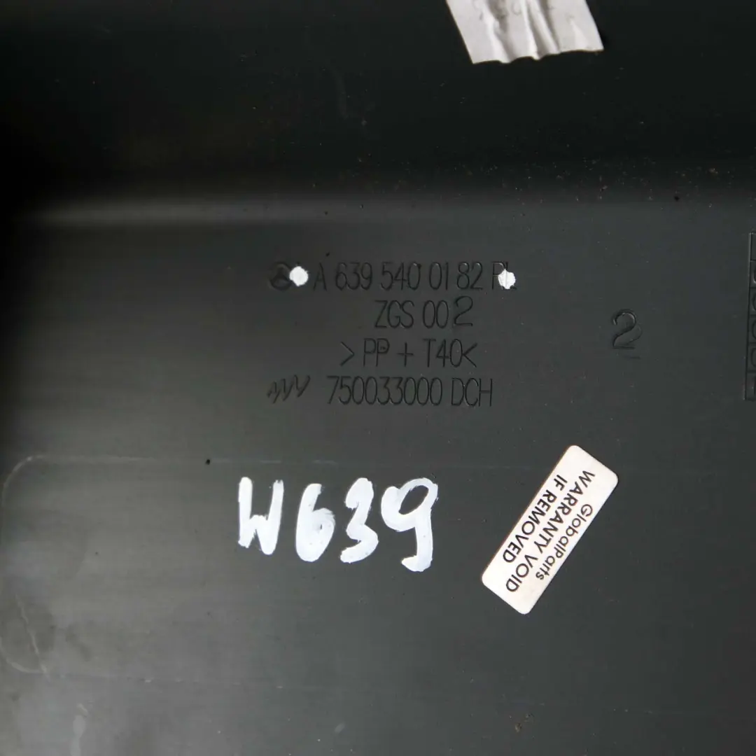 Fuse Box Case Trim Panel Lid to Mercedes Vito W639 Cover with Part number A6395400182 Mercedes Vito W639 Cover Fuse Box Case Trim Panel Lid - SKU A6395400182 - Part number A6395400182