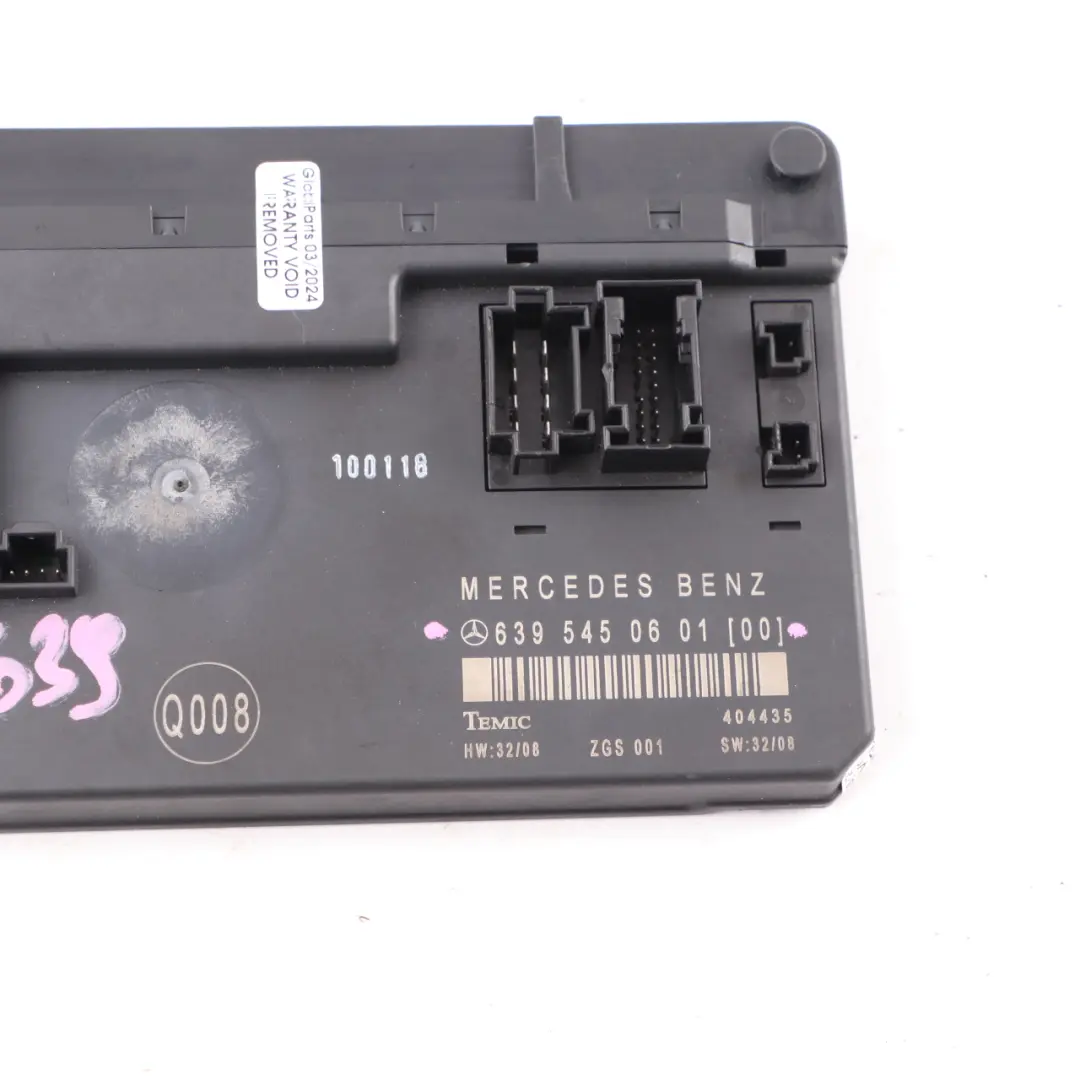 Module De Commande Électrique SAM pour Mercedes Vito W639 à propos du numéro de pièce A6395450601 Mercedes Vito W639 Module De Commande Électrique SAM - SKU A6395450601 - Numéro de pièce A6395450601