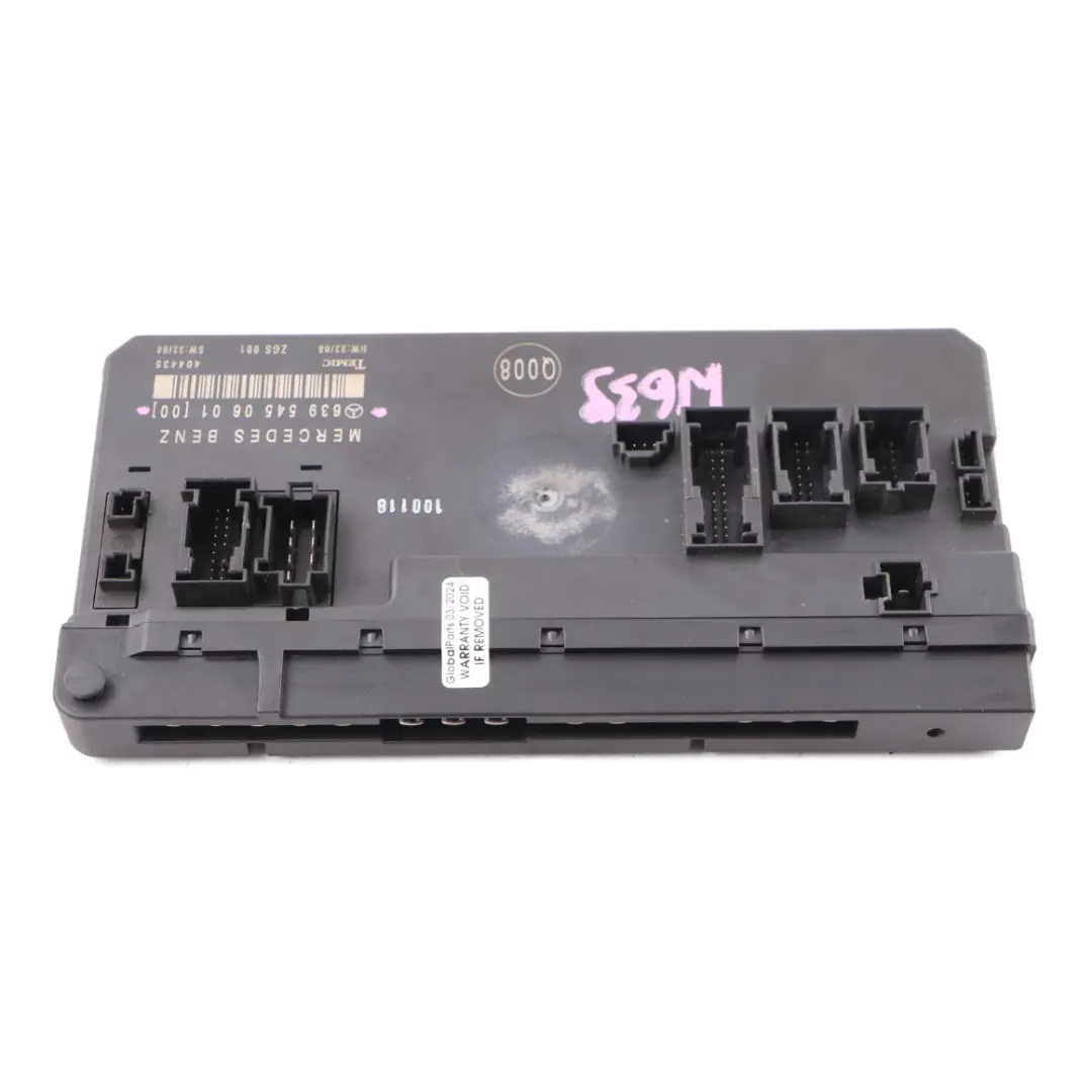 Mercedes Vito W639 Modulo SAM Unità Di Controllo Elettrico - SKU A6395450601 - Numero di parte A6395450601