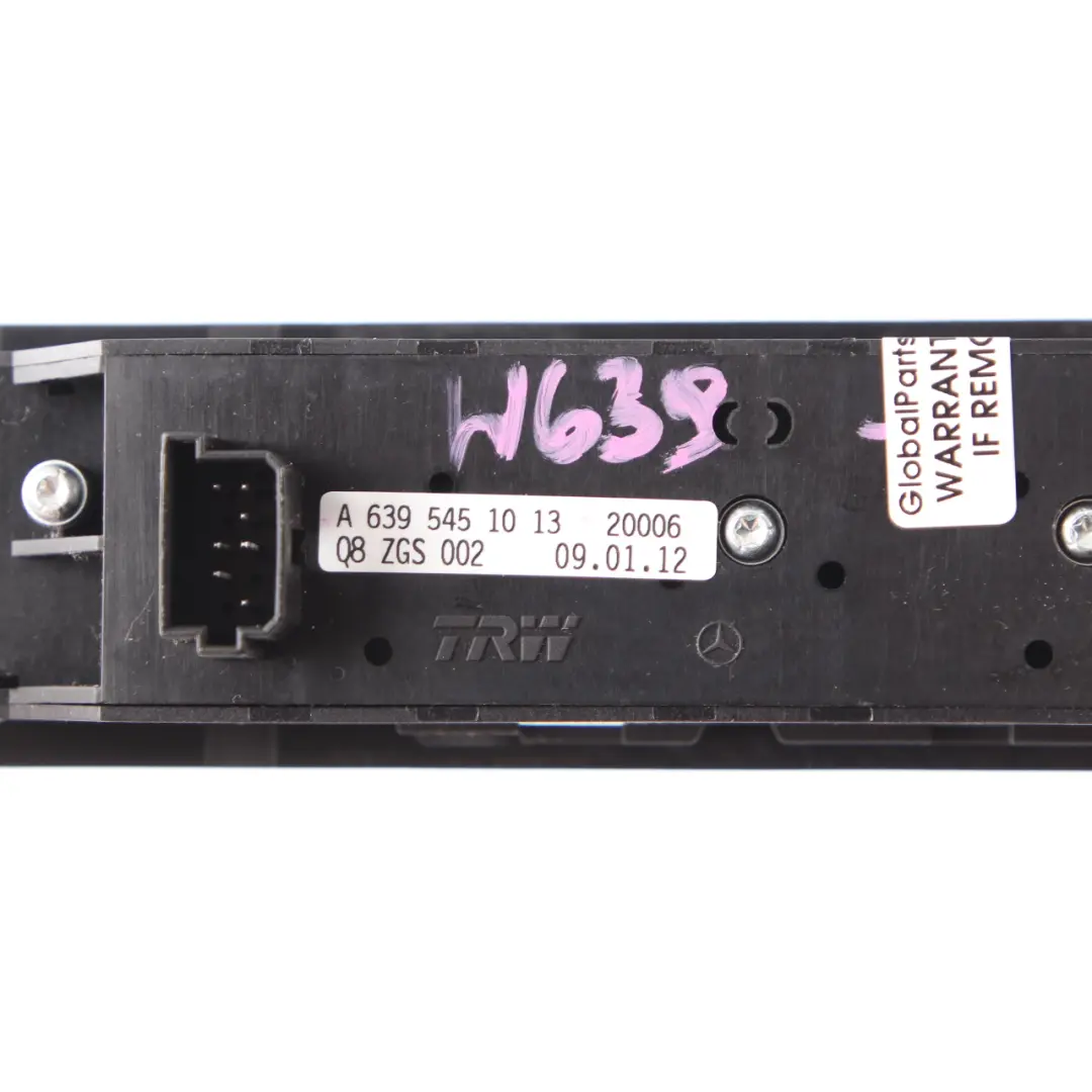 Mercedes Vito W639 Window Lifter Electric Switch Button Control Unit - SKU A6395451013 - Part number A6395451013