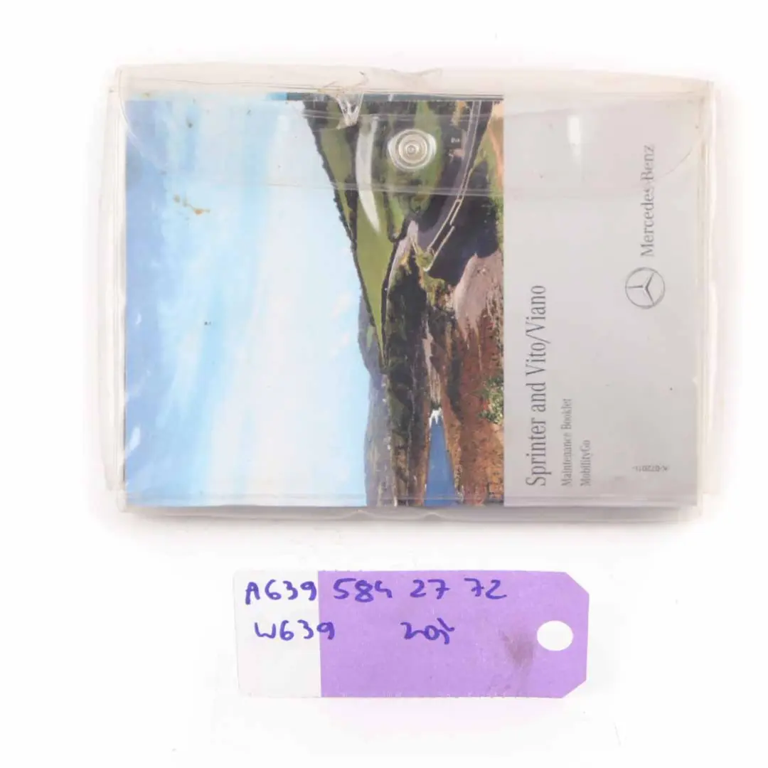 Owner's Handbook Service Booklet Case Pouch Wallet Set to Mercedes Vito W639 with Part number A6395842772 Mercedes Vito W639 Owner's Handbook Service Booklet Case Pouch Wallet Set - SKU A6395842772 - Part number A6395842772