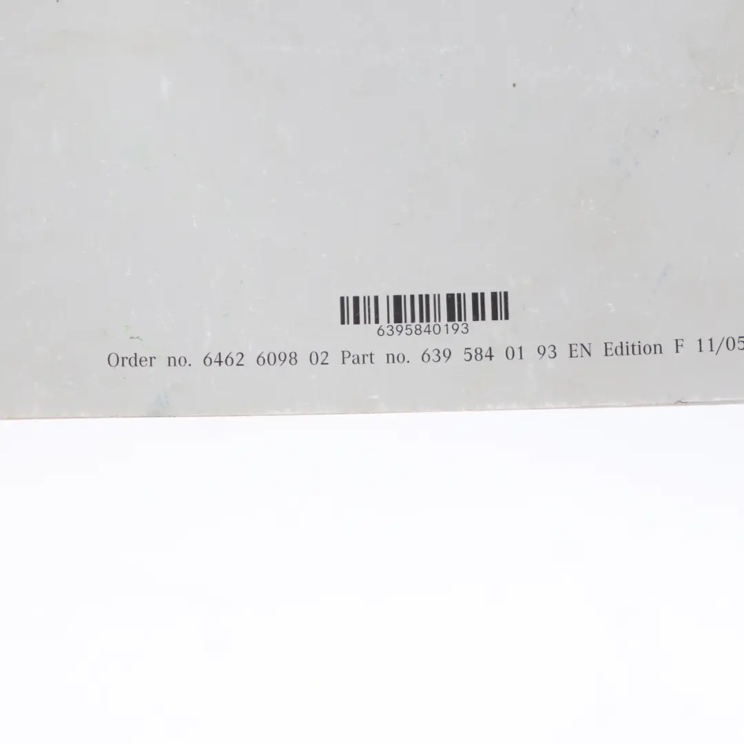 Mercedes Vito W639 Owner's Handbook Service Booklet Pouch Case Wallet Set - SKU A6395844282 - Part number A6395844282