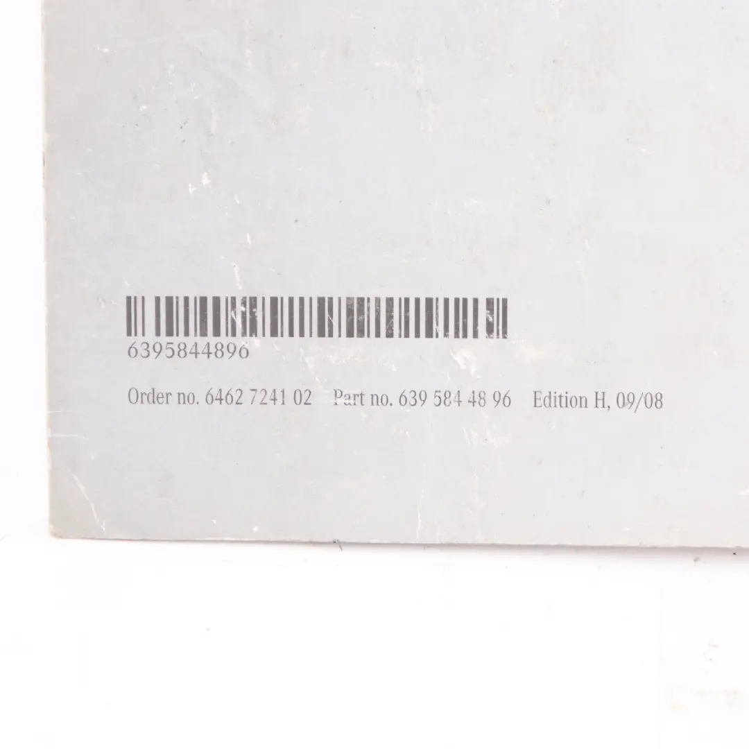 Mercedes Vito W639 Owner's Handbook Service Booklet Set - SKU A6395844896 - Part number A6395844896