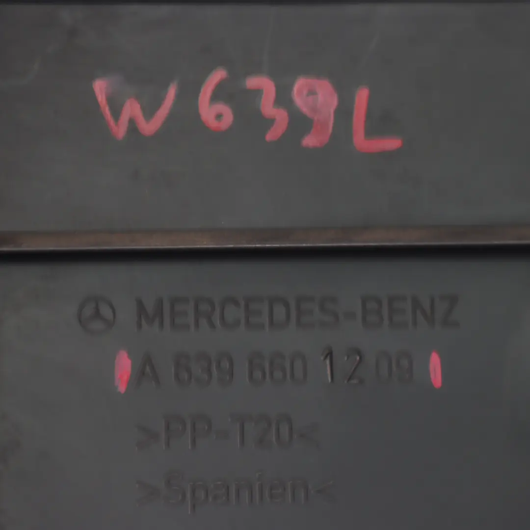Mercedes Vito W639 Seat Box Trim Front Left N/S Case Panel Cover - SKU A6396601209 - Part number A6396601209