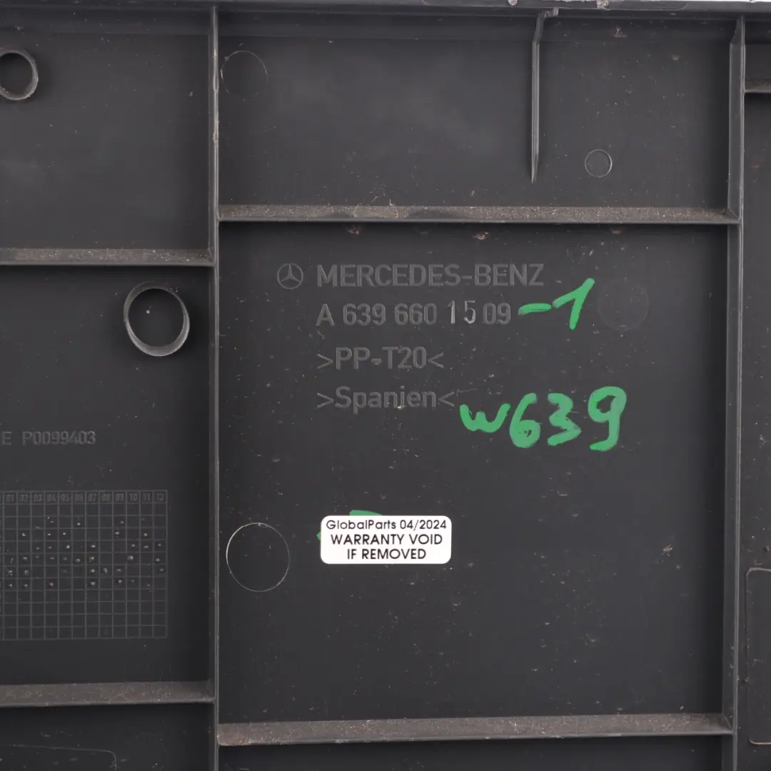 Trim Front Right O/S Seat Case Panel Cover to Mercedes Vito W639 Seat with Part number A6396601509 Mercedes Vito W639 Seat Trim Front Right O/S Seat Case Panel Cover - SKU A6396601509-1 - Part number A6396601509