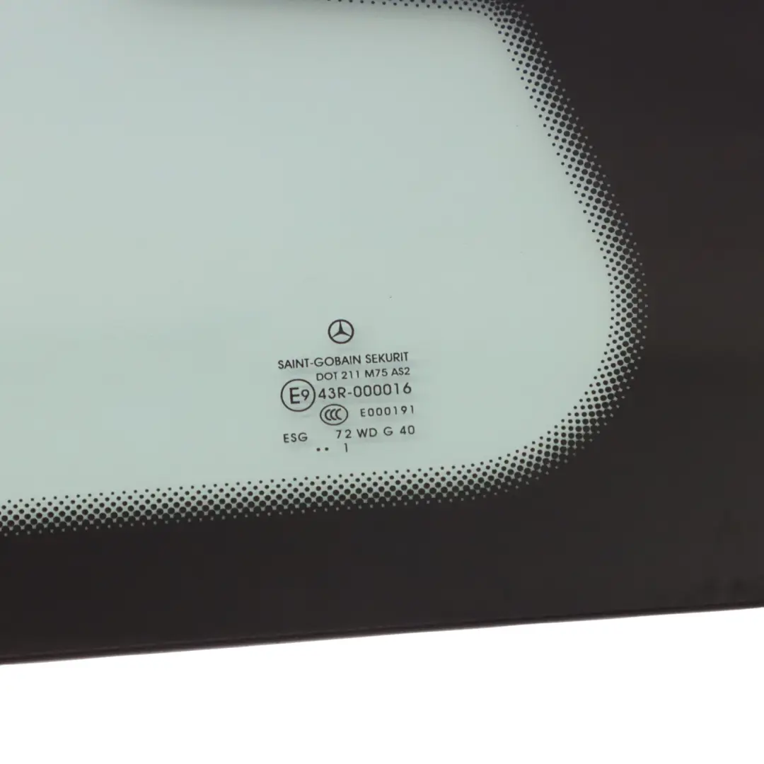 Left N/S Quarter Side Window Glass AS2 to Mercedes Vito Viano W639 Rear with Part number A6396720213 Mercedes Vito Viano W639 Rear Left N/S Quarter Side Window Glass AS2 - SKU A6396720213 - Part number A6396720213