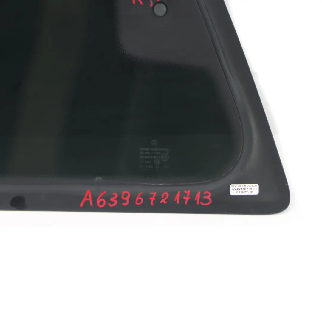 Mercedes Vito Viano W639 Rear Right O/S Quarter Side Window Glass AS3 Tinted - SKU A6396721713 - Part number A6396721713
