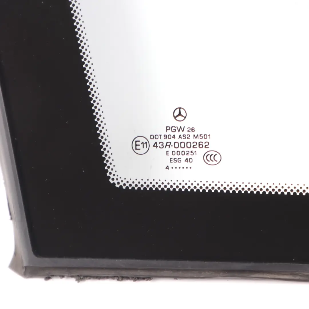 Mercedes W639 Glass Fixed Side Panel Window Front Right Clear AS2 - SKU A6396736405 - Part number A6396736405