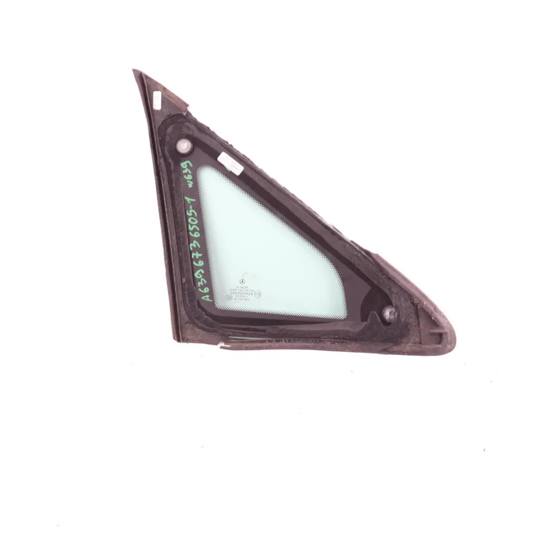  Side Quarter Window Mercedes Vito W639 Front Left N/S Triangle Glass Glazing AS2 - SKU A6396736505-1 - Part number A6396736505