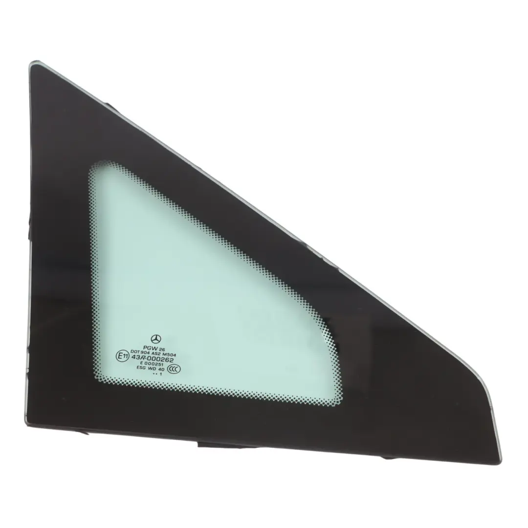 Side Quarter Window Front Right O/S Triangle Glass AS2 to Mercedes Vito W639 with Part number A6396736605 Mercedes Vito W639 Side Quarter Window Front Right O/S Triangle Glass AS2 - SKU A6396736605 - Part number A6396736605