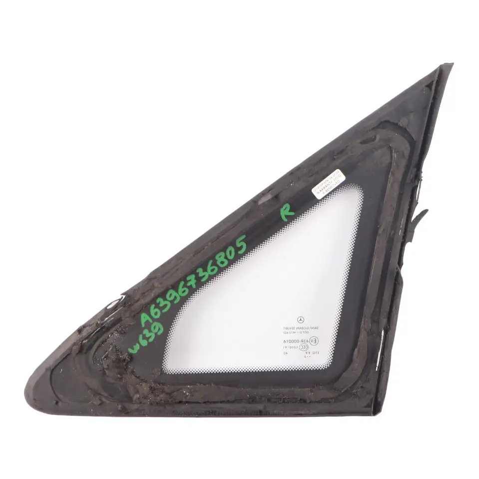  Vitrage Latéral Mercedes Vito W639 Avant Droit Triangulaire AS2 - SKU A6396736805 - Numéro de pièce A6396736805