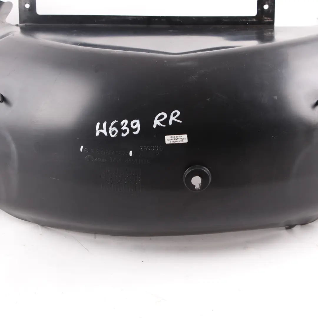  Tapa Embellecedora Paso Rueda Trasero Derecho Mercedes Vito W639 - SKU A6396840677 - Número de pieza A6396840677