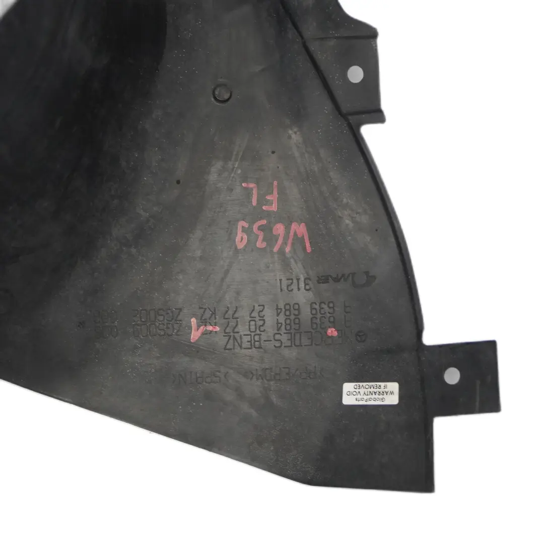 Panneau d'habillage Passage de Roue Avant Gauche pour Mercedes Vito W639 à propos du numéro de pièce A6396842077 Mercedes Vito W639 Panneau d'habillage Passage de Roue Avant Gauche - SKU A6396842077 - Numéro de pièce A6396842077