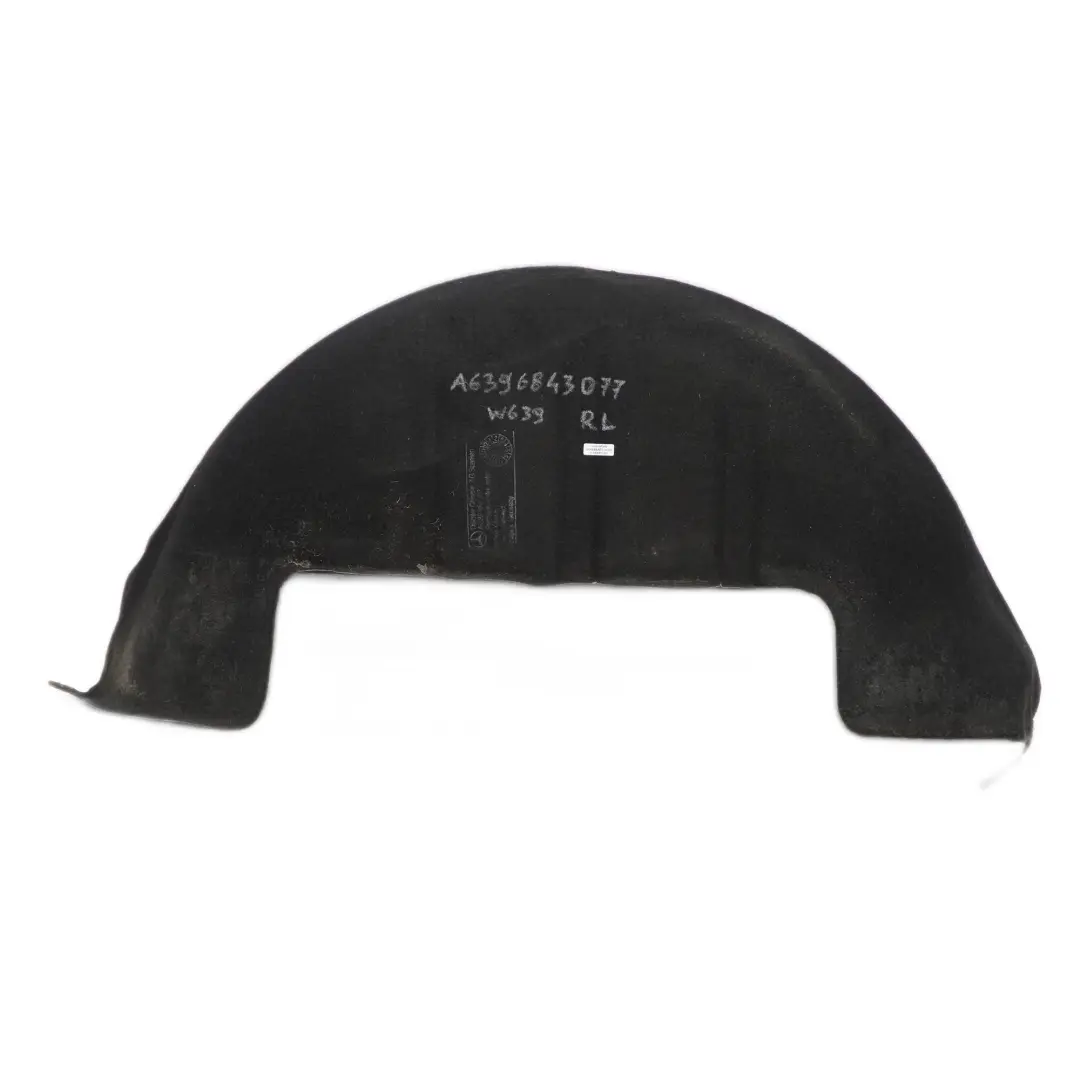 Mercedes Vito W639 Radhaus Radschale Verkleidung Hinten Links - SKU A6396843077 - Teilenummer A6396843077