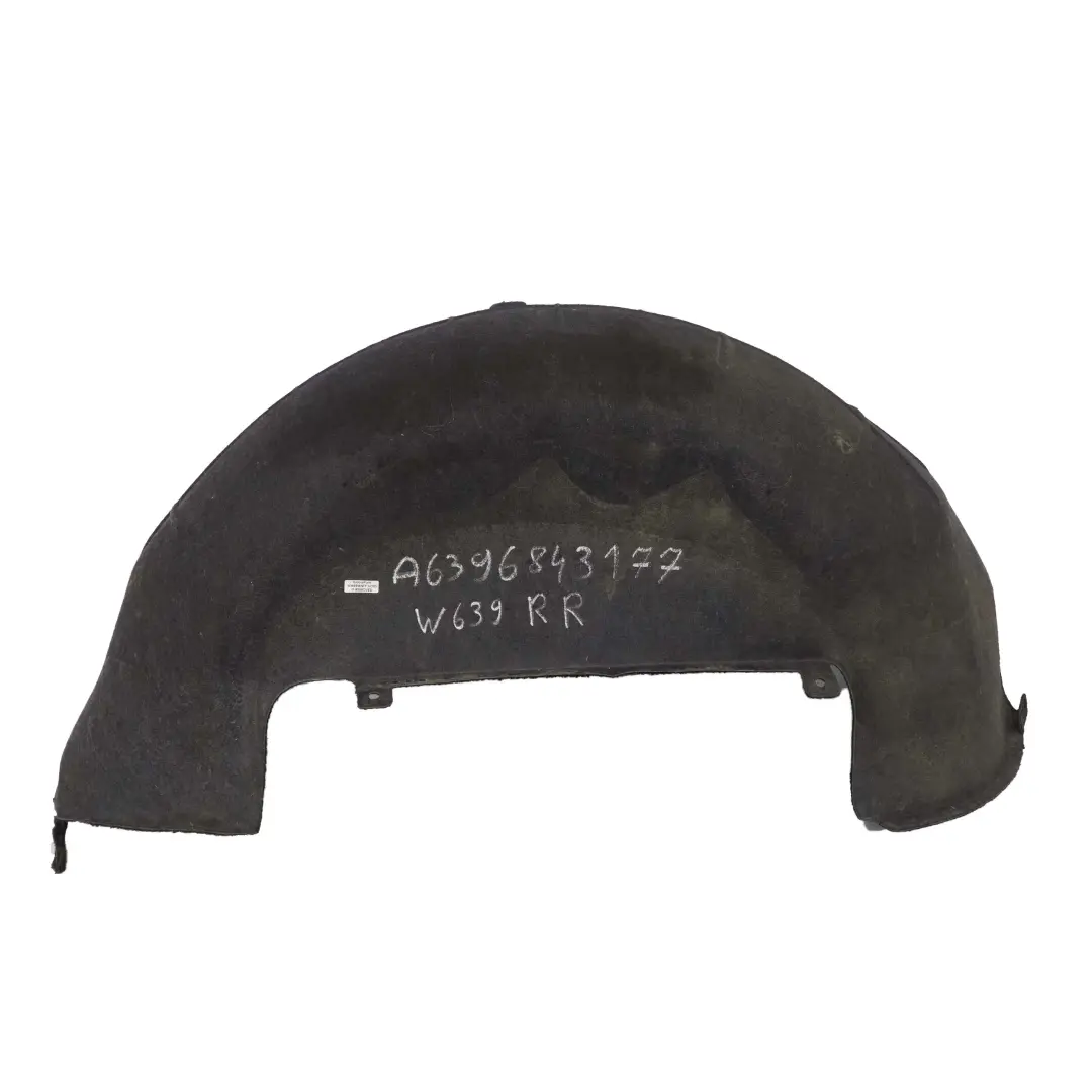Arch Rear Right O/S Wheelhouse Trim Cover to Mercedes Vito W639 Wheel with Part number A6396843177 Mercedes Vito W639 Wheel Arch Rear Right O/S Wheelhouse Trim Cover - SKU A6396843177 - Part number A6396843177