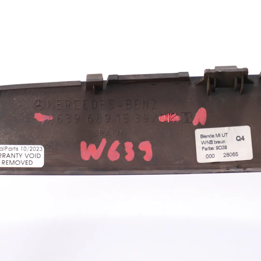 Mercedes Vito W639 Dashboard Trim Cover Radio Screen Frame Wood - SKU A6396891539-1 - Part number A6396891539
