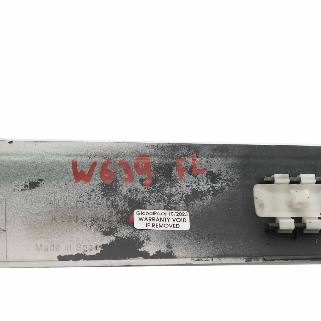 Door Moulding Strip Cover Front Left N/S Brilliant Silver 9744 to Mercedes W639 with Part number A6396900262 Mercedes W639 Door Moulding Strip Cover Front Left N/S Brilliant Silver 9744 - SKU A6396900262-BRS - Part number A6396900262