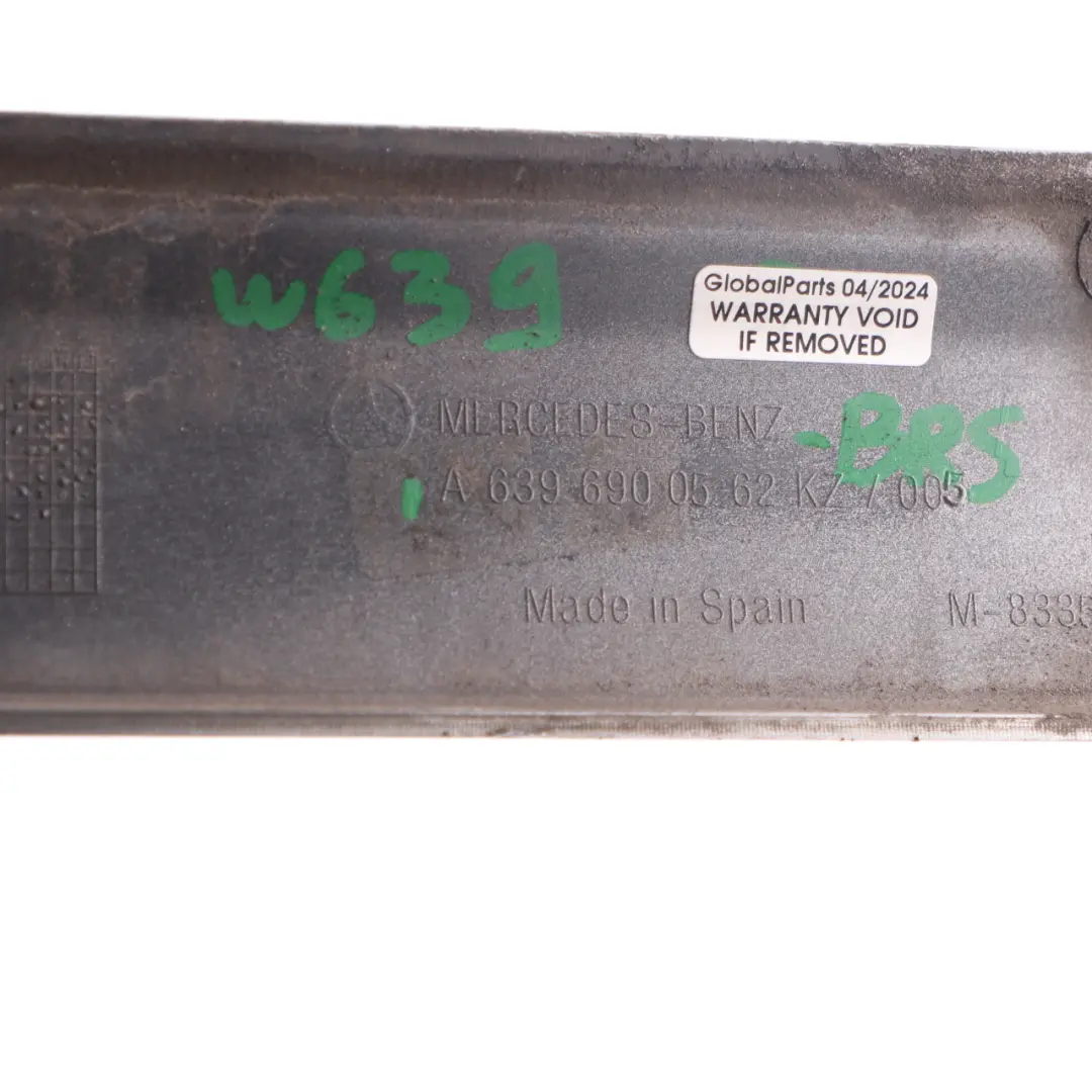 Mercedes W639 Door Moulding Strip Cover Front Right O/S Brilliant Silver - 9744 - SKU A6396900562-BRS1 - Part number A6396900562