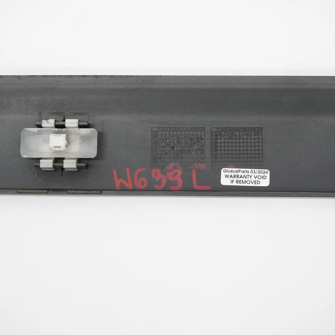 Left Sliding Door N/S Trim Moulding Strip Flint Grey - 368 to Mercedes W639 with Part number A6396901262 Mercedes W639 Left Sliding Door N/S Trim Moulding Strip Flint Grey - 368 - SKU A6396901262-FLG - Part number A6396901262