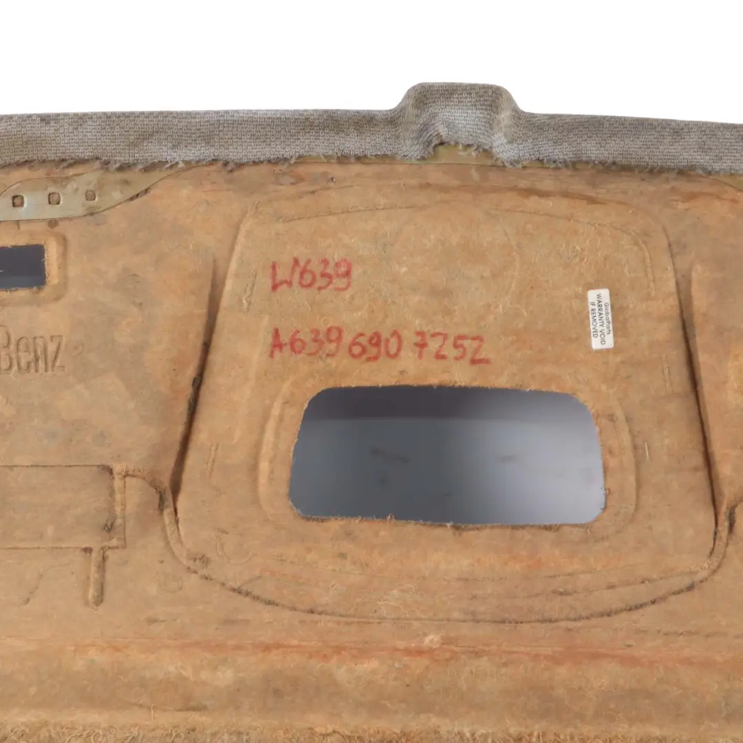 Mercedes W639 Dachhimmel Innenraum Dachabdeckung Orion Grau - SKU A6396907252 - Teilenummer A6396907252