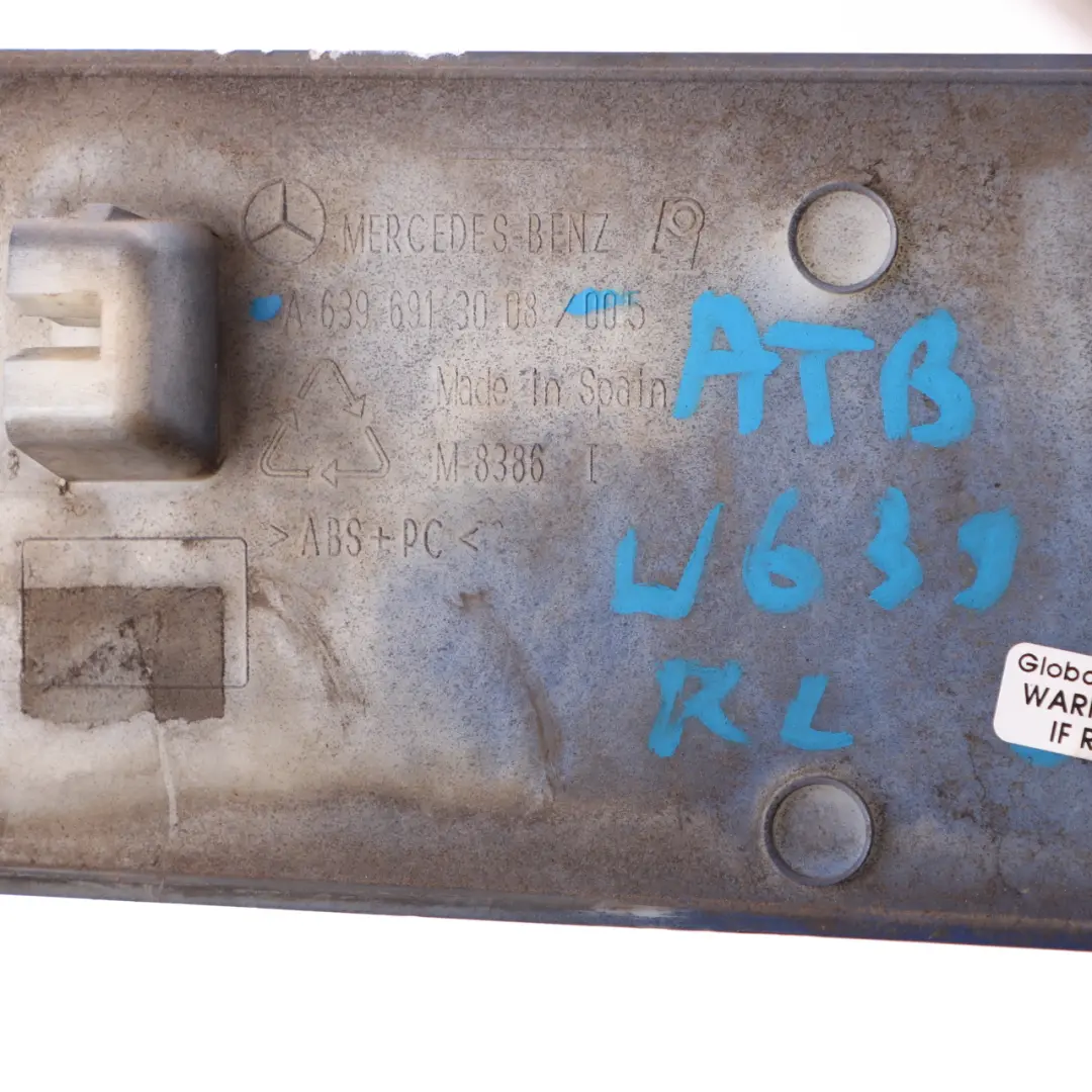Side Rail Cover Rear Left N/S Sliding Door Atlantis Blue 373 to Mercedes Vito W639 with Part number A6396913008 Mercedes Vito W639 Side Rail Cover Rear Left N/S Sliding Door Atlantis Blue 373 - SKU A6396913008-ATB - Part number A6396913008