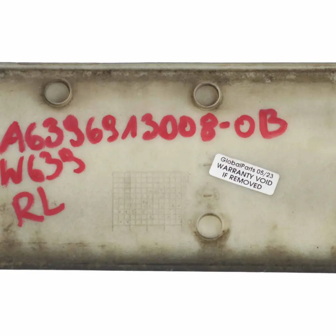 Mercedes W639 Cubrecarril trasero izquierdo puerta corredera Obsidian Black - SKU A6396913008-OB - Número de pieza A6396913008