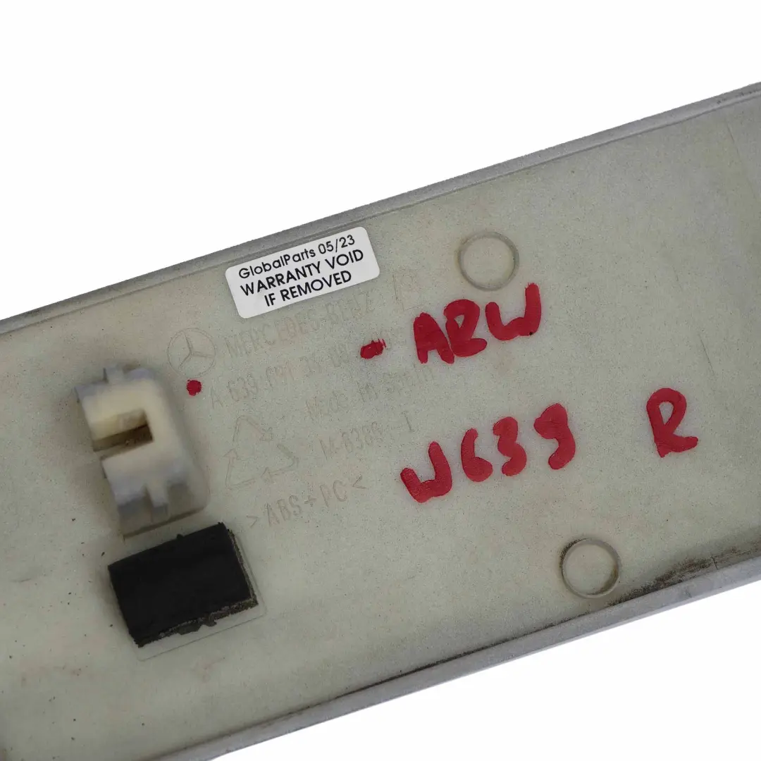 Mercedes Vito W639 Rail Trim Rear Left N/S Middle Sliding Door Panel White - SKU A6396913408-ARW - Part number A6396913408