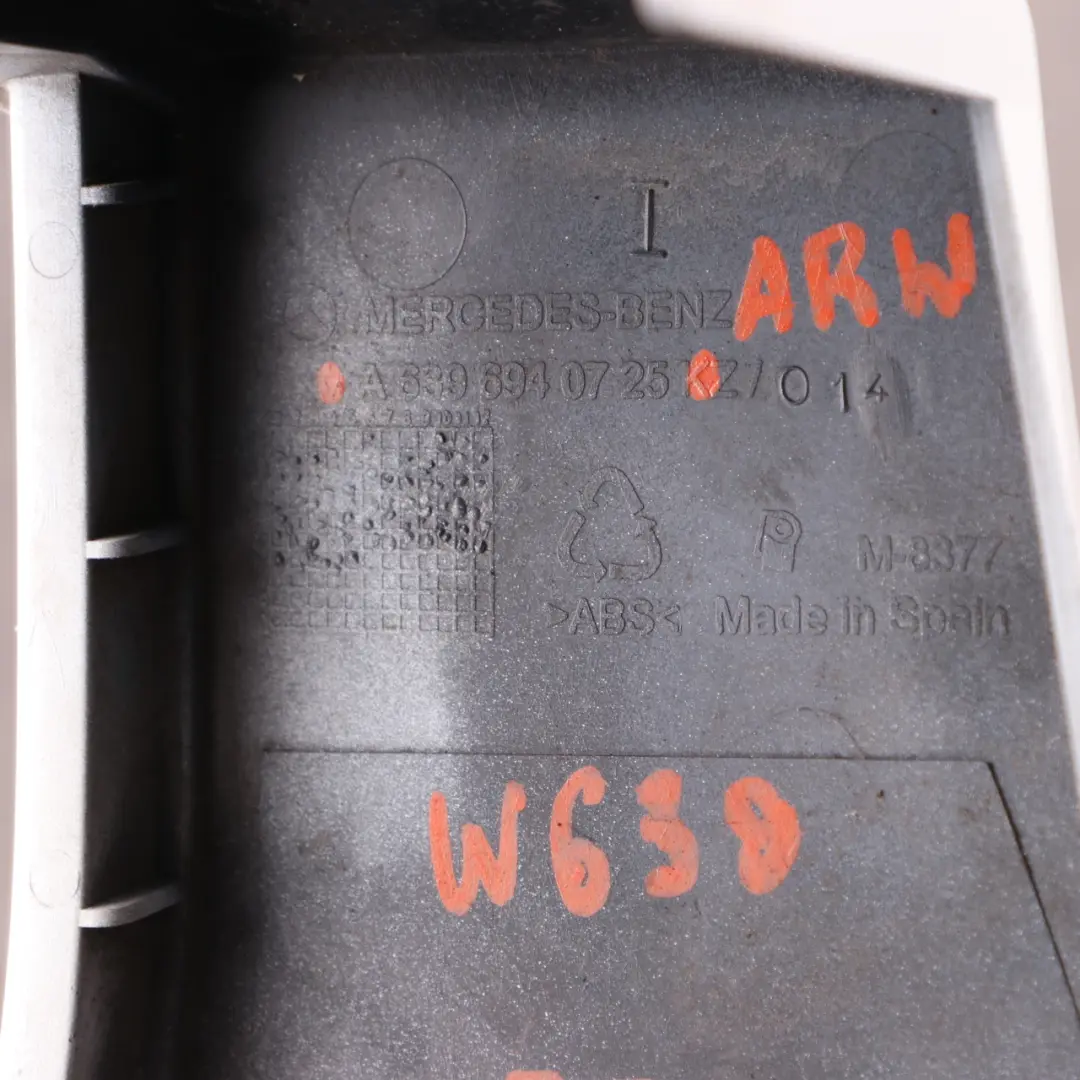 Mercedes W639 Róg Rant Zderzaka Lewy Tył Biały - SKU A6396940725-ARW - Numer Części A6396940725