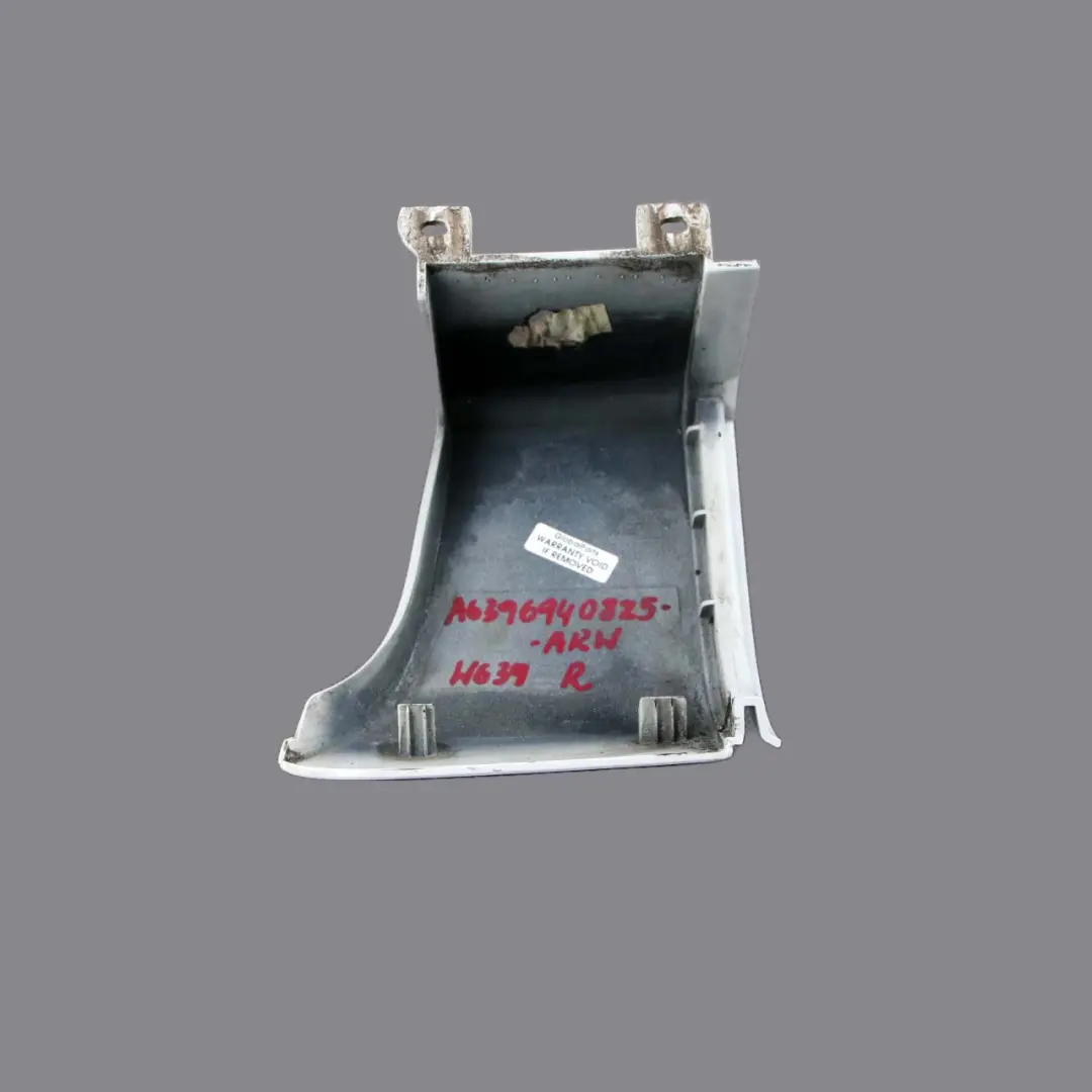 Mercedes Vito W639 Corner Edge Rear Bumper Right O/S Trim Arctic White 9147 - SKU A6396940825-ARW - Part number A6396940825