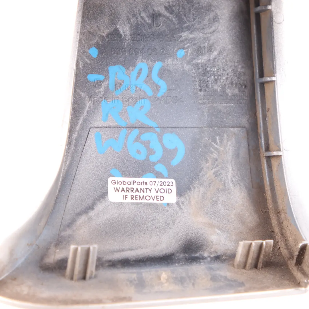 Mercedes Vito W639 Bordo Angolare Paraurti Posteriore Destro Argento Brillante - SKU A6396940825-BRS - Numero di parte A6396940825