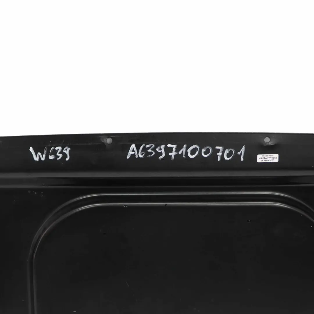 Mercedes Vito W639 Panel Separador Trasero Cubierta Superior - SKU A6397100701 - Número de pieza A6397100701