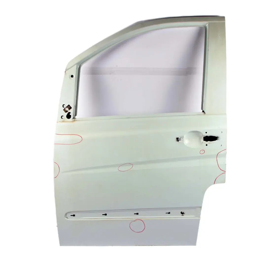 Door Front Left Panel Shell N/S Arctic White - 9147 to Mercedes Vito W639 with Part number A6397201005 Mercedes Vito W639 Door Front Left Panel Shell N/S Arctic White - 9147 - SKU A6397201005-ARW - Part number A6397201005