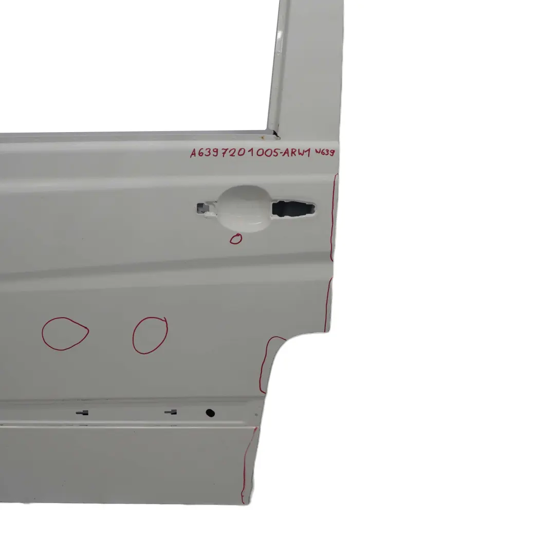 Mercedes W639 Guscio pannello anteriore sinistro porta N/S Bianco Artico - 9147 - SKU A6397201005-ARW1 - Numero di parte A6397201005