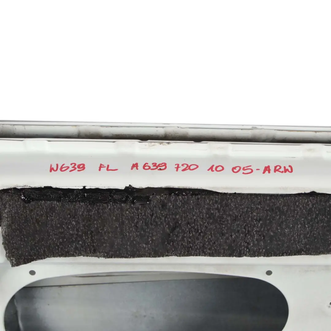 Door Front Left Panel Shell N/S Arctic White - 9147 to Mercedes Vito W639 with Part number A6397201005 Mercedes Vito W639 Door Front Left Panel Shell N/S Arctic White - 9147 - SKU A6397201005-ARW - Part number A6397201005