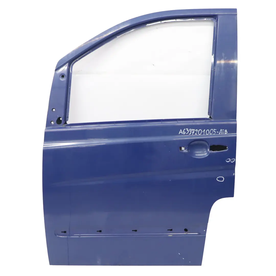 Door Front Left N/S Atlantis Blue - 373 to Mercedes Vito W639 with Part number A6397201005 Mercedes Vito W639 Door Front Left N/S Atlantis Blue - 373 - SKU A6397201005-ATB - Part number A6397201005