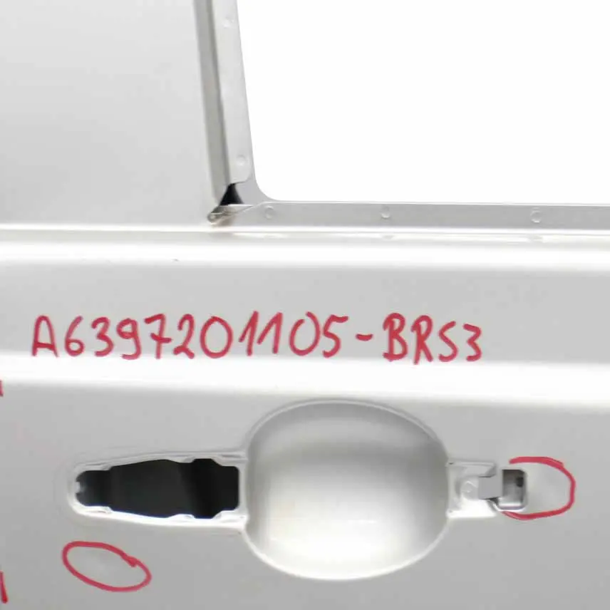 Mercedes Vito W639 Drzwi Prawy Przód Srebrne 9744 - SKU A6397201105-BRS3 - Numer Części A6397201105