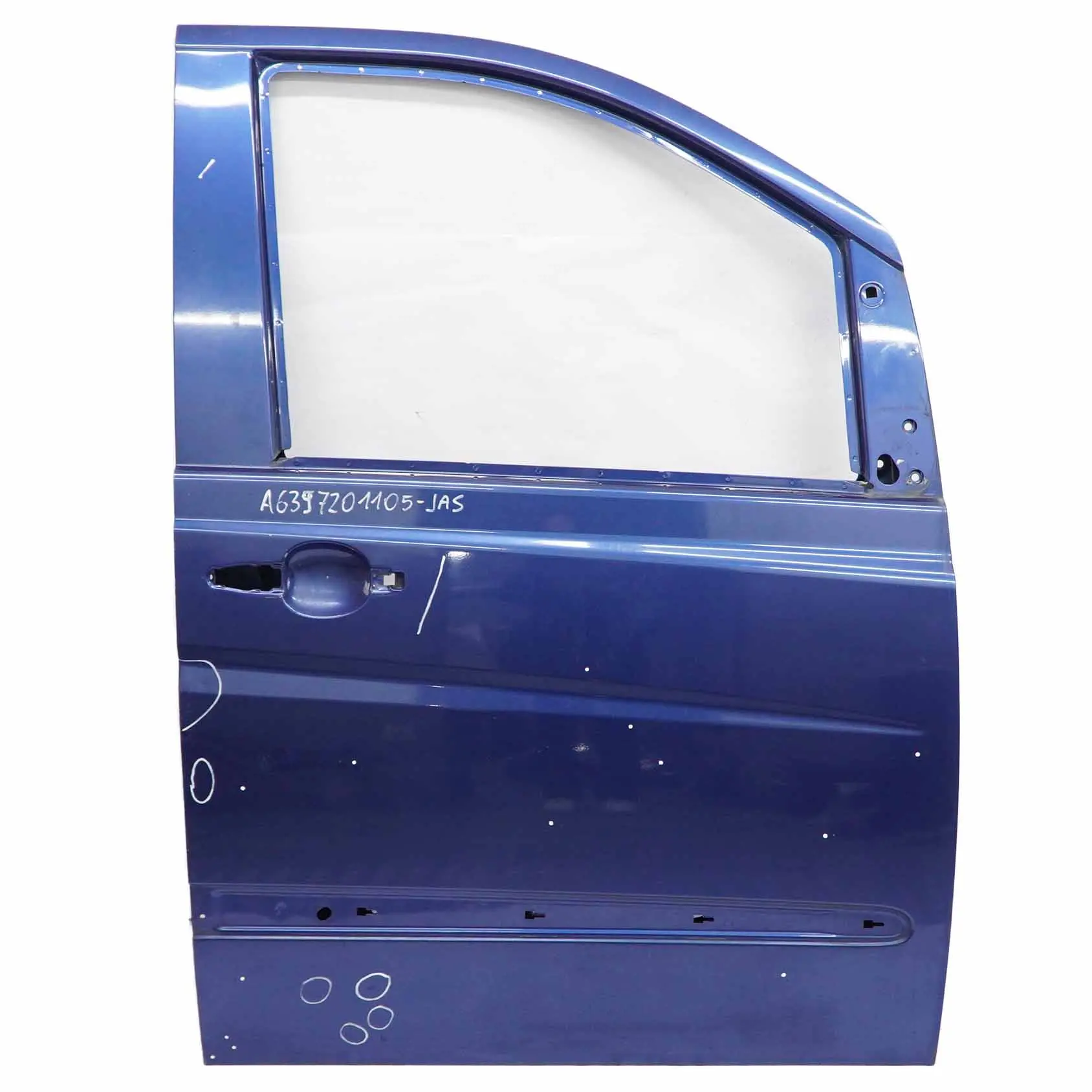 Mercedes Vito W639 Panneau Recouvrement Porte Avant Droite Jaspis Bleu - 5345