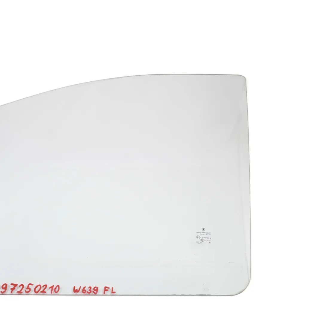 Mercedes Vito W639 Window Glass Door Front Left N/S Green AS2 - SKU A6397250210 - Part number A6397250210