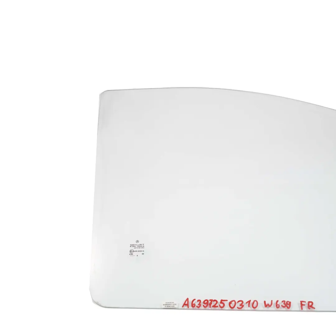 Mercedes Vito W639 Window Glass Door Front Right O/S Green AS2 - SKU A6397250310 - Part number A6397250310