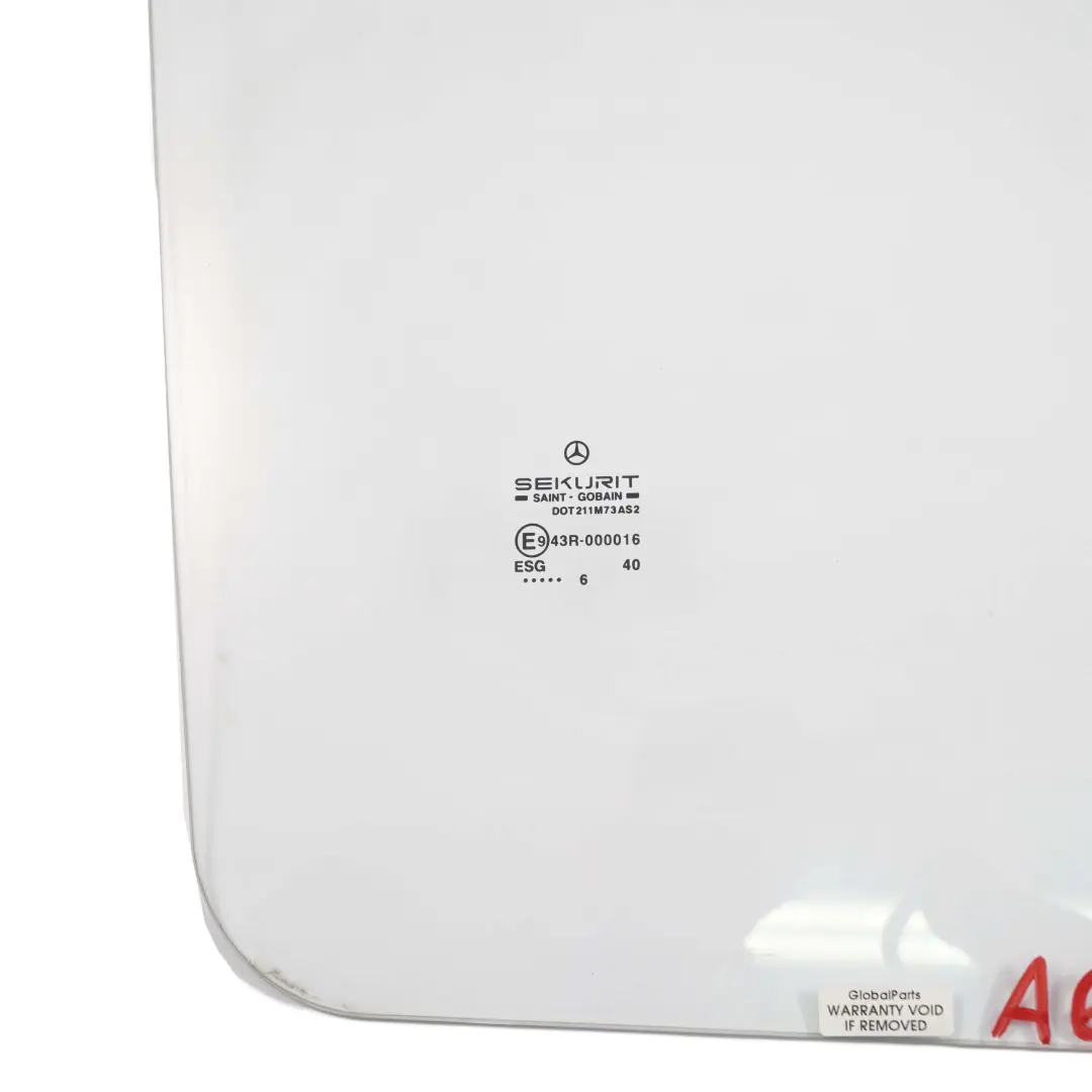 Cristal Puerta Delantera Derecha Verde AS2 para Mercedes Vito W639 con número de pieza A6397250310 Mercedes Vito W639 Cristal Puerta Delantera Derecha Verde AS2 - SKU A6397250310 - Número de pieza A6397250310