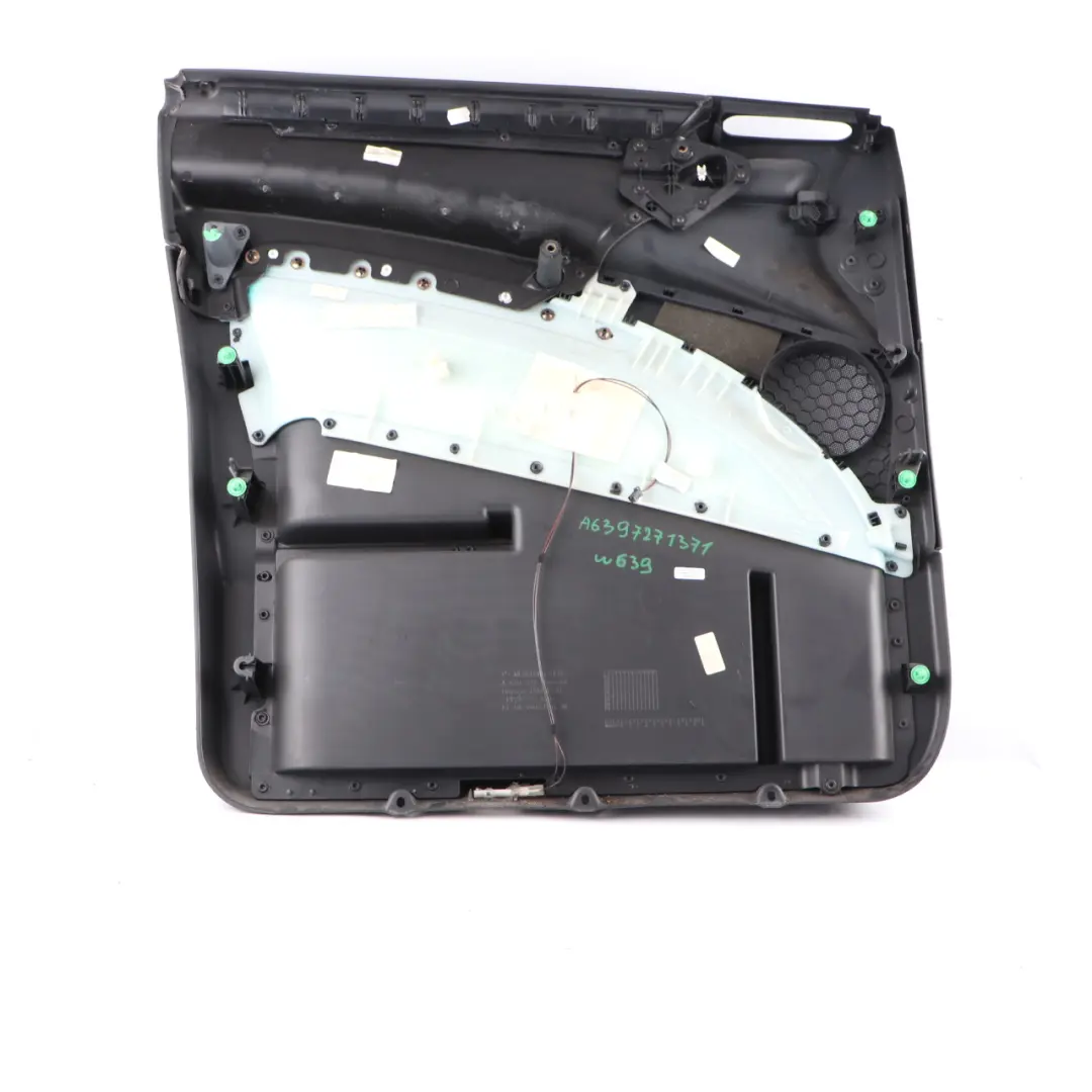 Mercedes Vito W639 Tarjeta Puerta Delantera Derecha Revestimiento Cuero Negro - SKU A6397271371 - Número de pieza A6397271371