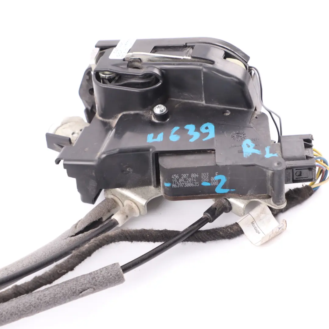 Mercedes W639 Mécanisme de verrouillage de porte coulissante arrière gauche - SKU A6397300635-2 - Numéro de pièce A6397300635