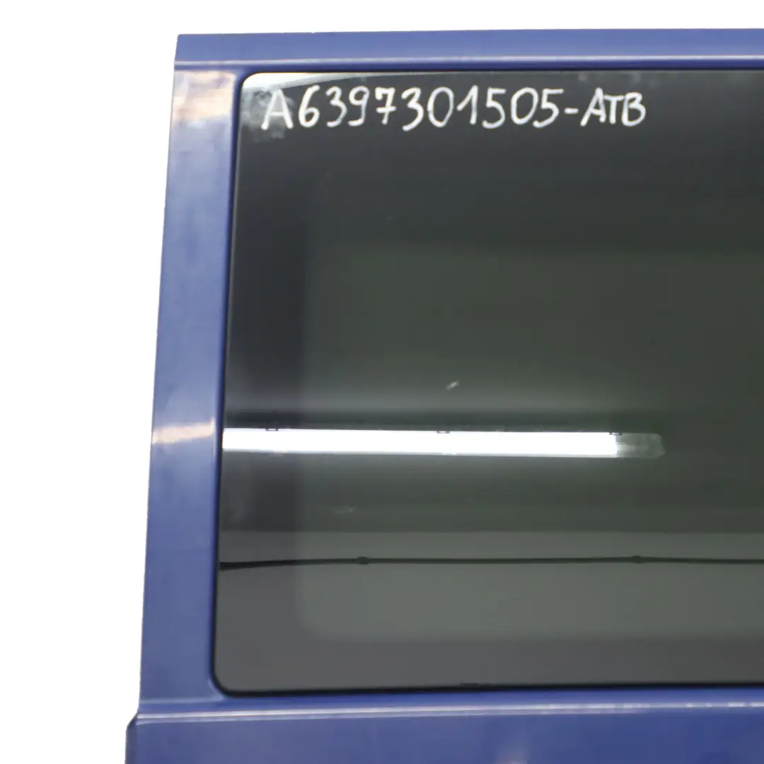 Sliding Door Side Rear Left N/S Atlantis Blue - 373 to Mercedes Vito Viano W639 with Part number A6397301505 Mercedes Vito Viano W639 Sliding Door Side Rear Left N/S Atlantis Blue - 373 - SKU A6397301505-ATB - Part number A6397301505