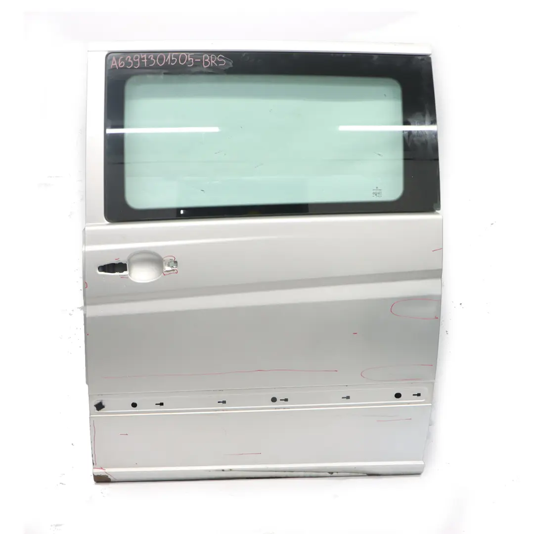 Mercedes Vito Viano W639 Sliding Door Side Rear Left N/S Brilliant Silver 9744 - SKU A6397301505-BRS - Part number A6397301505