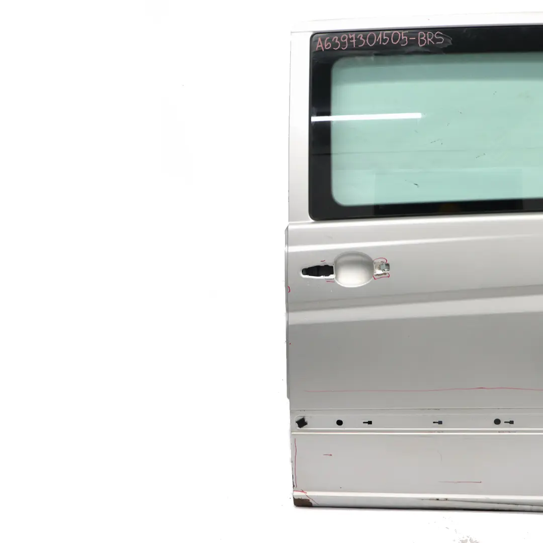 Sliding Door Side Rear Left N/S Brilliant Silver 9744 to Mercedes Vito Viano W639 with Part number A6397301505 Mercedes Vito Viano W639 Sliding Door Side Rear Left N/S Brilliant Silver 9744 - SKU A6397301505-BRS - Part number A6397301505