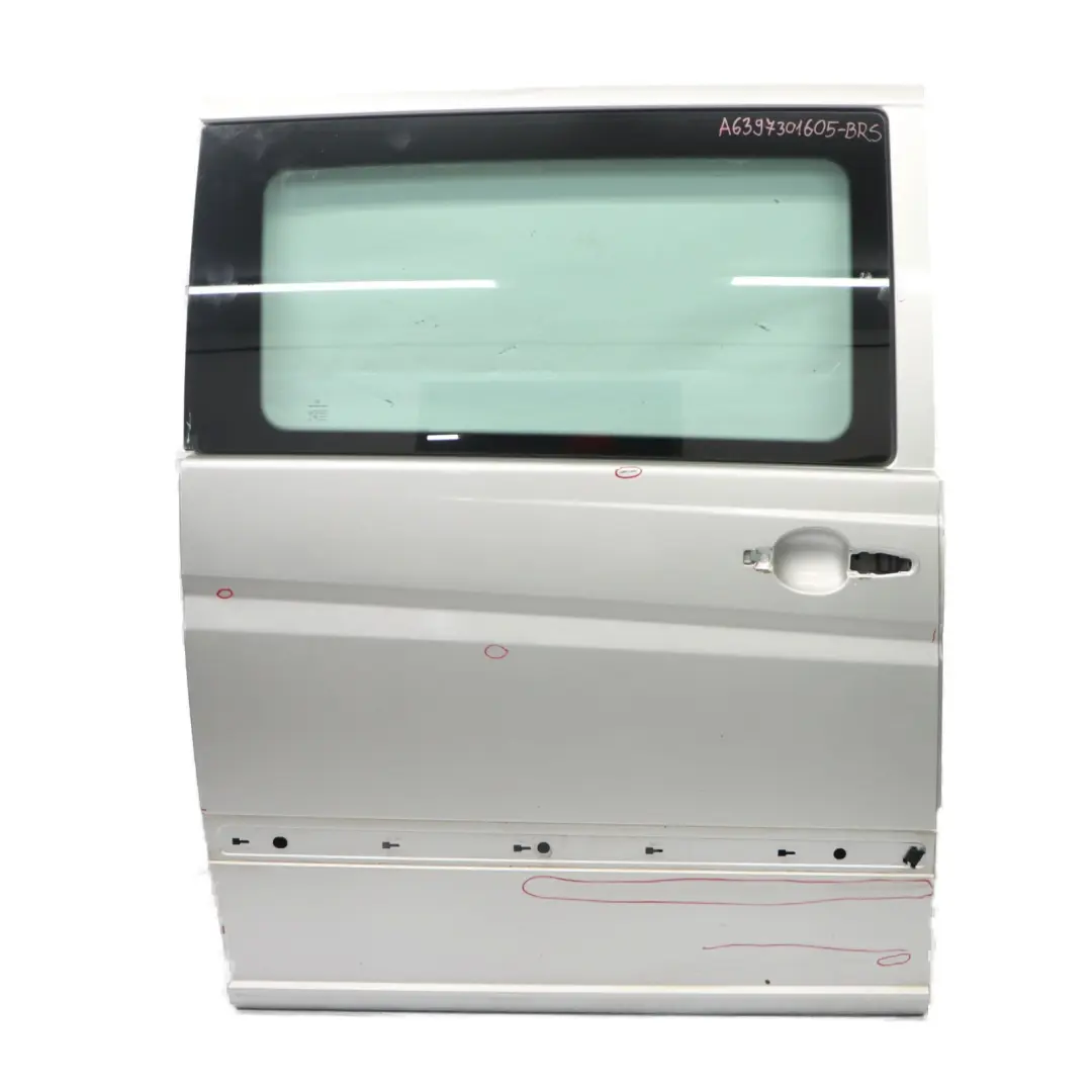 Mercedes Vito Viano W639 Sliding Door Side Rear Right O/S Brilliant Silver 9744 - SKU A6397301605-BRS - Part number A6397301605