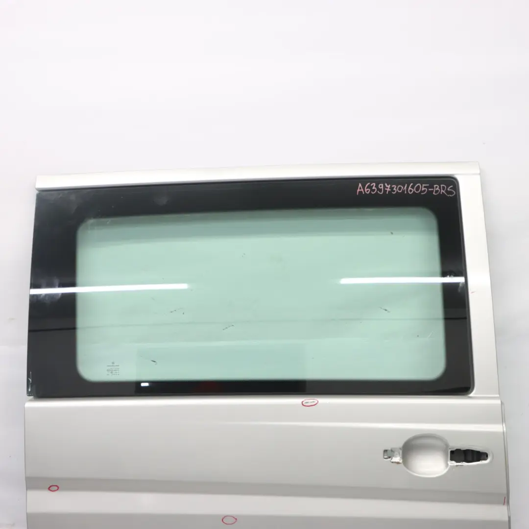 Sliding Door Side Rear Right O/S Brilliant Silver 9744 to Mercedes Vito Viano W639 with Part number A6397301605 Mercedes Vito Viano W639 Sliding Door Side Rear Right O/S Brilliant Silver 9744 - SKU A6397301605-BRS - Part number A6397301605