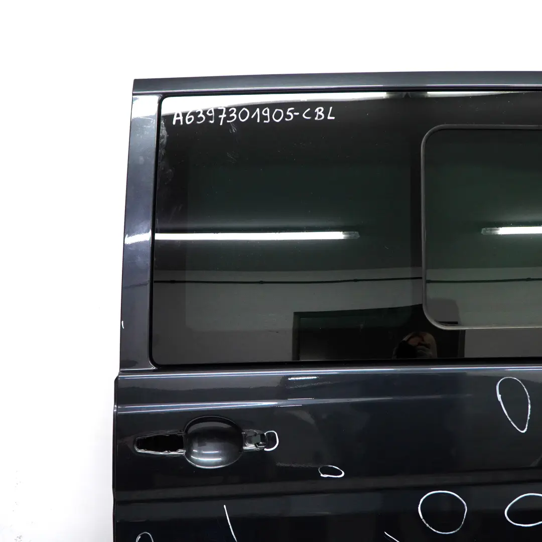 Sliding Door Side Rear Left N/S Carbon Black - 040 to Mercedes Vito Viano W639 with Part number A6397301905 Mercedes Vito Viano W639 Sliding Door Side Rear Left N/S Carbon Black - 040 - SKU A6397301905-CBL - Part number A6397301905