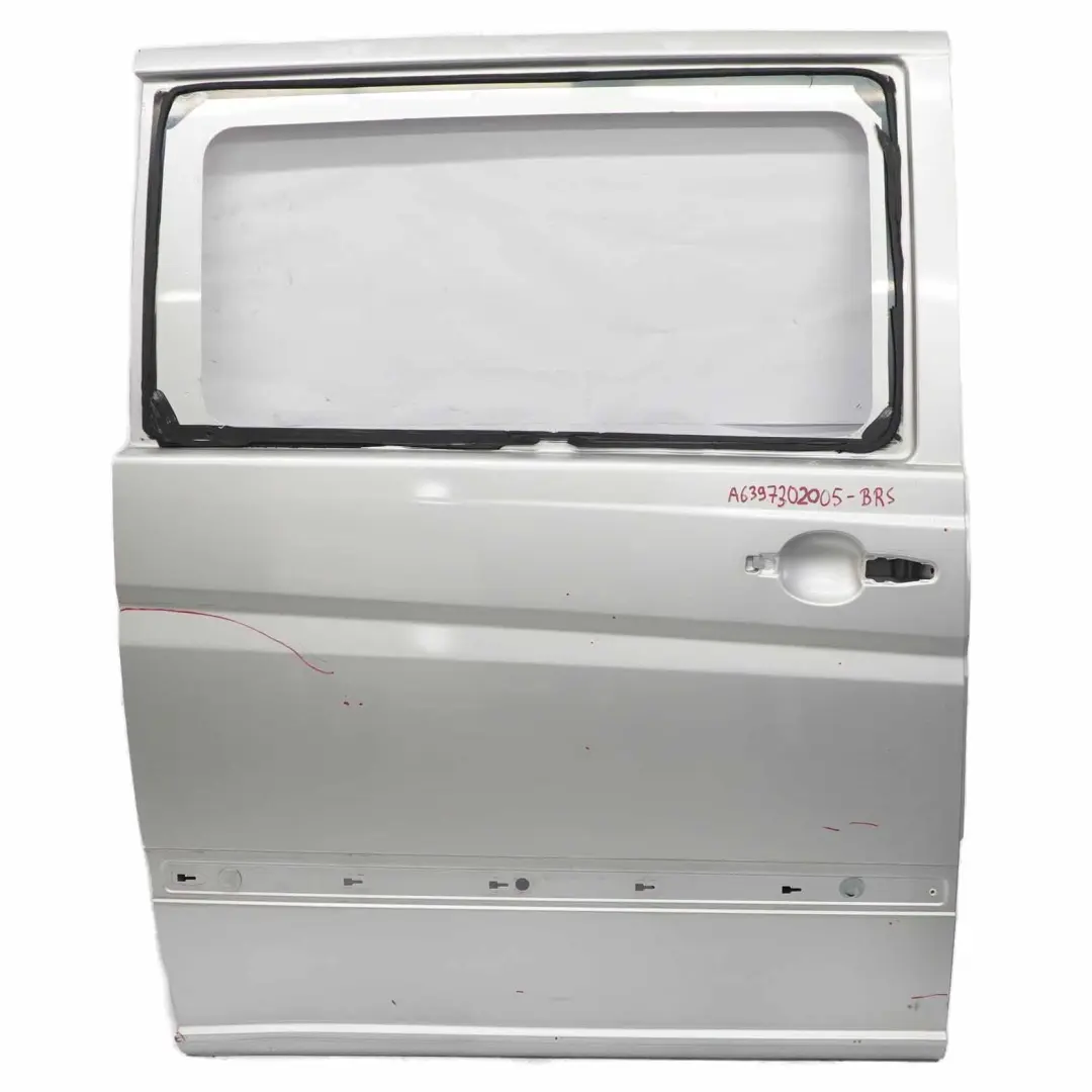 Sliding Door Rear Right O/S Brilliant Silver Metallic - 9744 to Mercedes Vito W639 with Part number A6397302005 Mercedes Vito W639 Sliding Door Rear Right O/S Brilliant Silver Metallic - 9744 - SKU A6397302005-BRS - Part number A6397302005