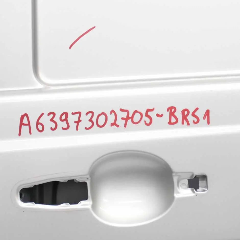 Mercedes Vito W639 Sliding Door Rear Left N/S Brilliant Silver Metallic - 9744 - SKU A6397302705-BRS1 - Part number A6397302705
